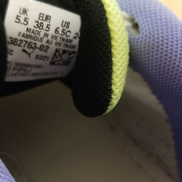Puma RS-X Airbrush Jr White/Blue/Yellow/Elektro Green Mens sz 6.5 , Wmn's sz 8 - Picture 8 of 8